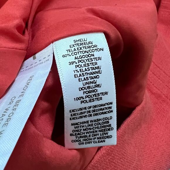 Loft Women's Cotton Blend‎ Orange Mini Skirt 2 - Picture 7 of 7